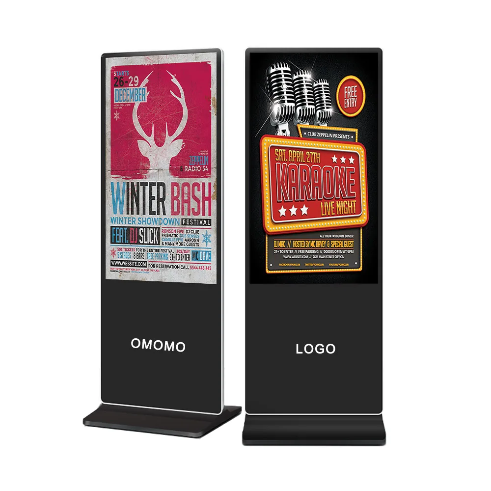 55 inch indoor Floor Standing Interactive Vertical Digital Signage Display Touch Screen Monitor LCD Advertising kiosk