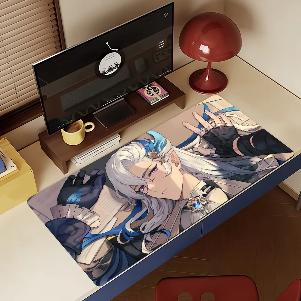 Game Genshin Impact Neuvillette Mouse Pad Non-slip Rubber Gamer Balance Computer Mat Decoracion Deskmat Laptop Office Large view 4