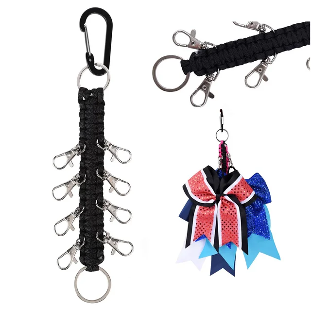 Paracord Handmade Cheer Bows Holder for Cheerleading Teen Girls High School College Sports Girl Boys Casual