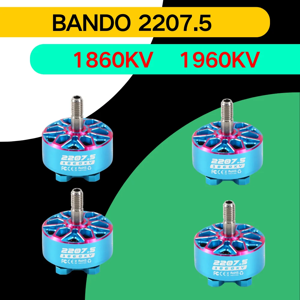 Axisflying Bando 2207.5 6S 1860KV 1960KV Brushless Motor for FPV Freestyle 5inch Cinewhoop Cinematic Drone