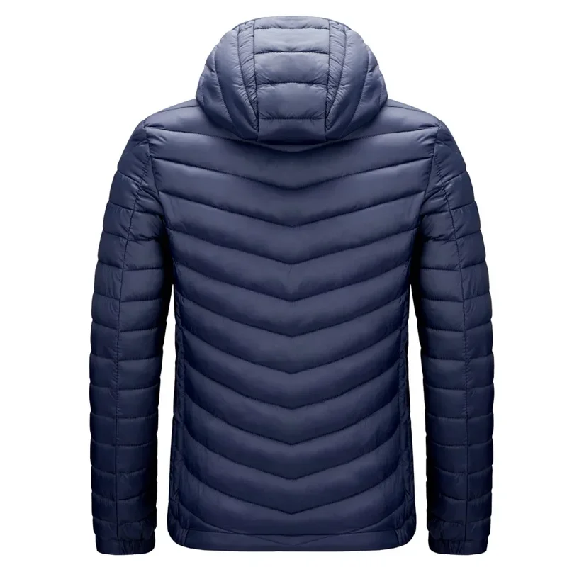 Lightweight Padded Hooded Jacket for Men Long Style Baseball Collar down Jacket Youth Fashion Other Fillings