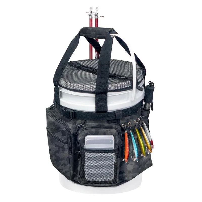 

Fishing Bucket Storage Bag Multifunctional Fishing Gear Bag Multi-pocket Bucket Fishing Bucket Bag