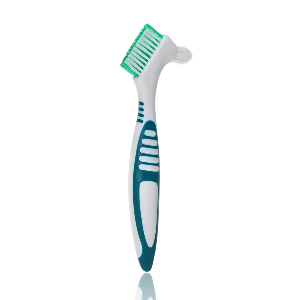 Multi-Layered Bristles Denture Cleaning False Teeth Brush Oral Care Soft False Teeth Brush Braces Bristles Denture Cleaning