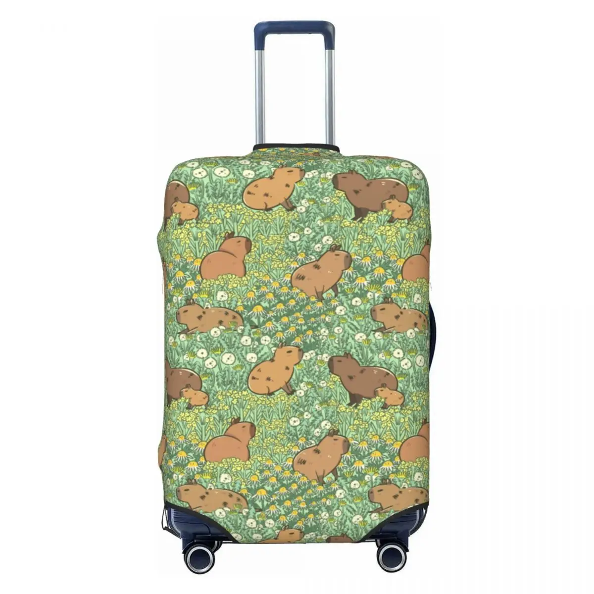 

Custom Cute Giant Cavy Capybara Collage Travel Luggage Cover Washable Suitcase Cover Protector Fit 18-32 Inch