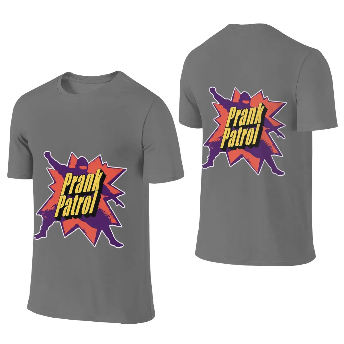 Prank Patrol Short Style Reversible T-shirt Artistic Boy Double Edging T-shirt
