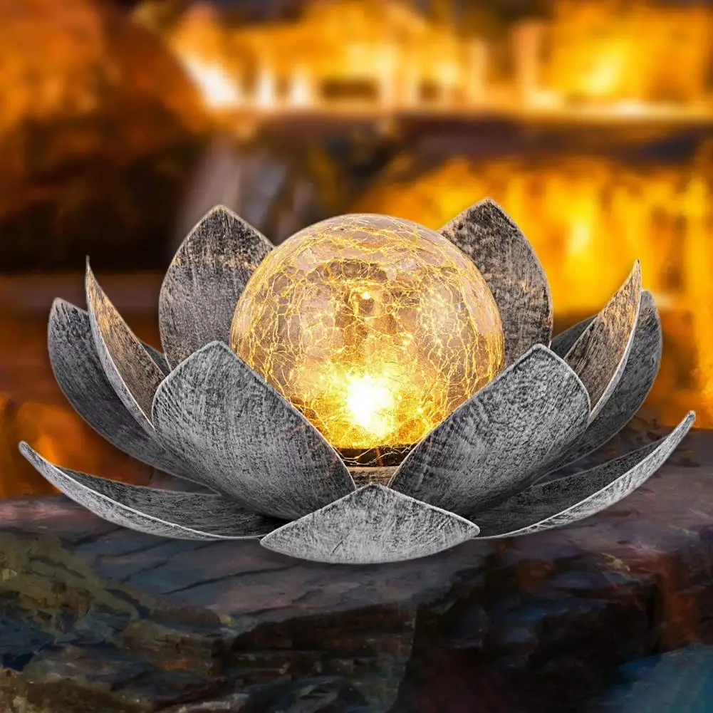 

Solar Lotus Lamp Solar Powered Lotus Light Waterproof Wireless Garden Lamp for Outdoor Decoration Ip55 Waterproof Solar Light