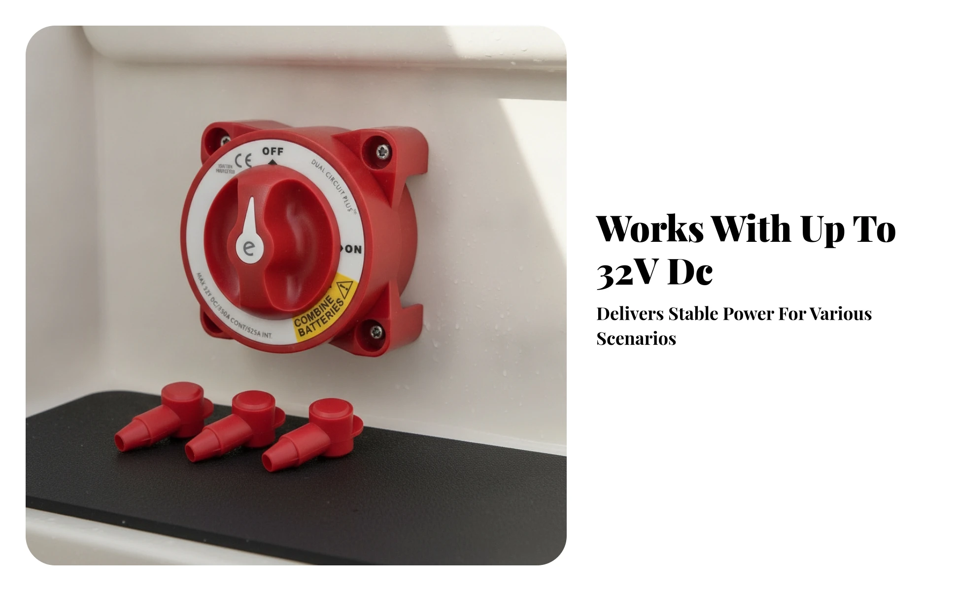 Red Easy Turn Knob Power Accessory Marine Battery Disconnect Switch Rotary Battery Disconnect Switch Red Easy Turn Knob Power Accessory Marine Battery Disconnect Switch Rotary Battery Disconnect Switch