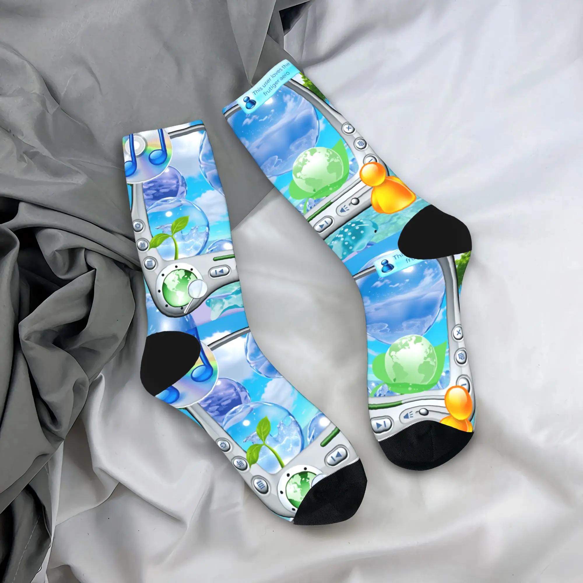 

Носки Frutiger Aero Art, осенние чулки, новинка, мужские носки унисекс высокого качества, дизайнерские спортивные противоскользящие носки на открытом воздухе