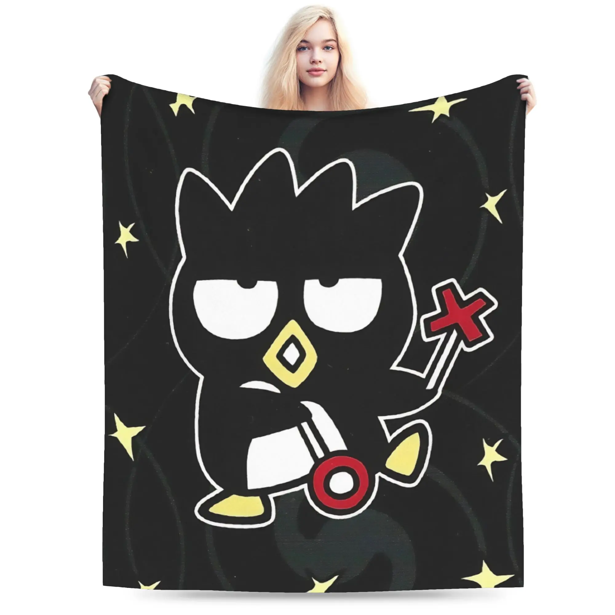 

Bad Badtz Maru Blanket Quality Warm Bedding Throws Winter Girls Boys Bedroom Print Bedspread
