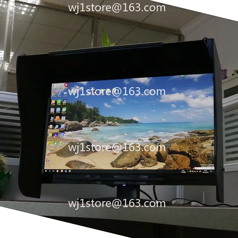 Computer Monitor Anti-Glare Hood, Adjustable 17-28 Inch Screen Shield for Eye Protection & Sunlight Blocking