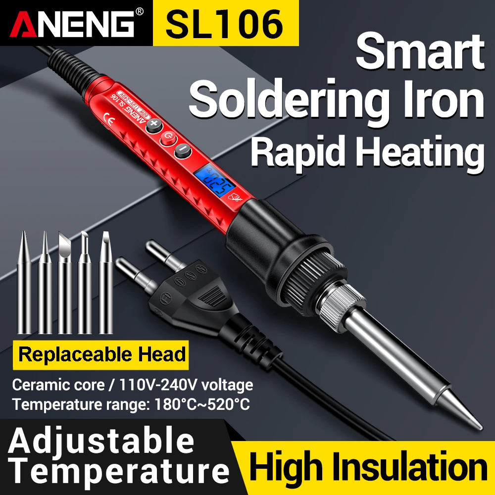 Smart Electric Soldering Irons 60W Adjustable Temperature 180°C~520°C Welding Solder Rework Electrician Welding Repair Tools