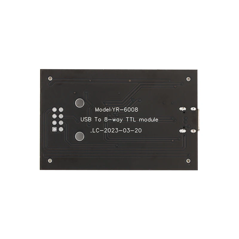 USB to 8-way Channels TTL Serial Port Module CH348 Multi-channel UART Expansion Board TypeC to 8 TTL HUBs PCB YR-6008