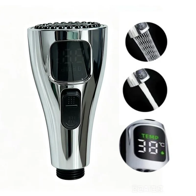 Kitchen Faucet Sprayer Head Tap 2MODE With LED digital display faucet head