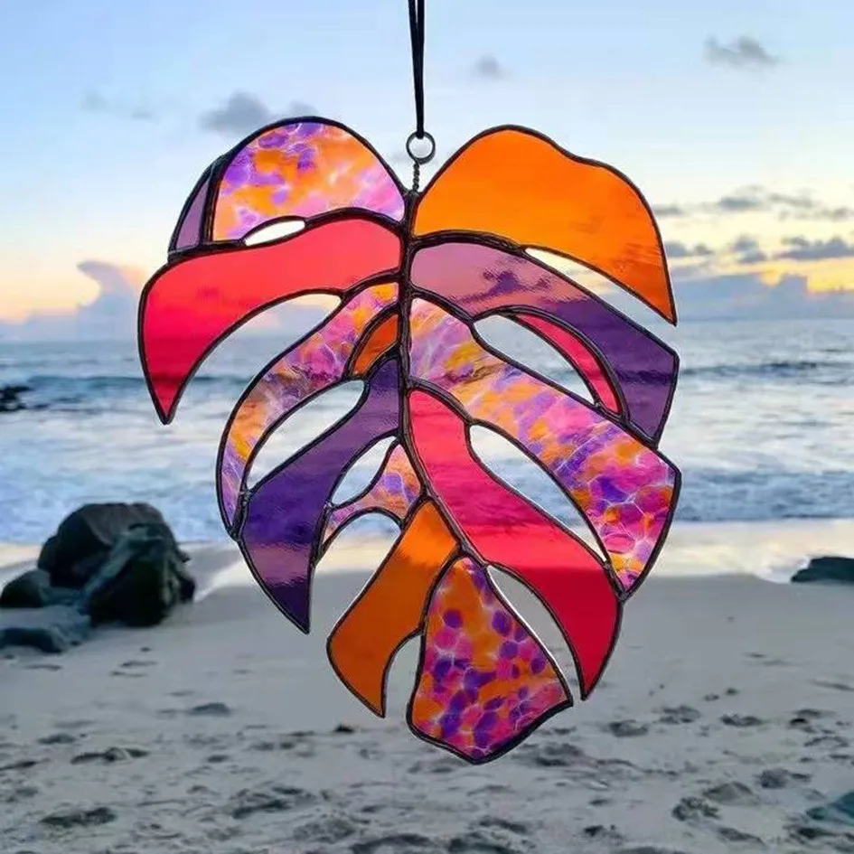  Acrylic Honeycomb Hanging Ornament Landscape Outdoor Garden Decor Bees Painted Window Display Accessories Keychain