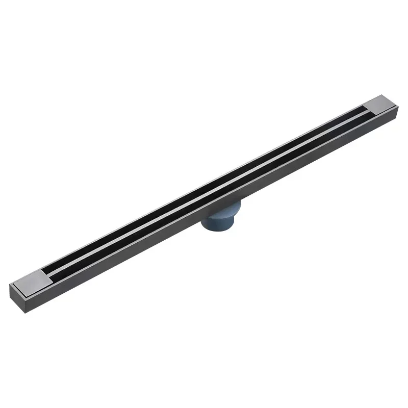 ash extremely narrow one-word linear strip 304 stainless steel deodorant floor drain rectangular bathroom minimalist side