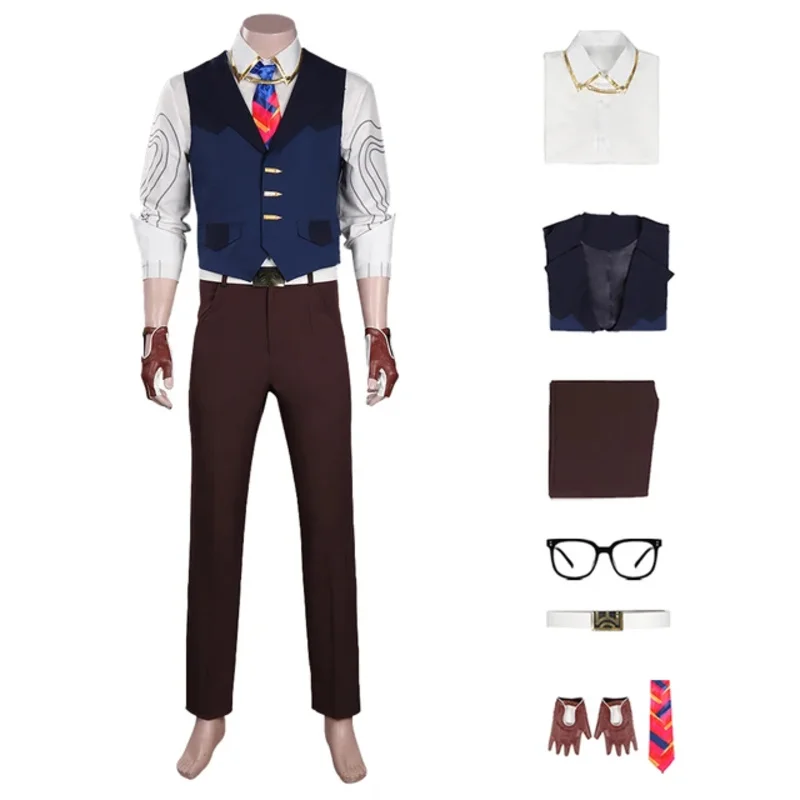 VALORANT Chamber Game Costume Cosplay Gilet Pantaloni Cravatta Guanti Abiti maschili e femminili per abito di carnevale di Halloween