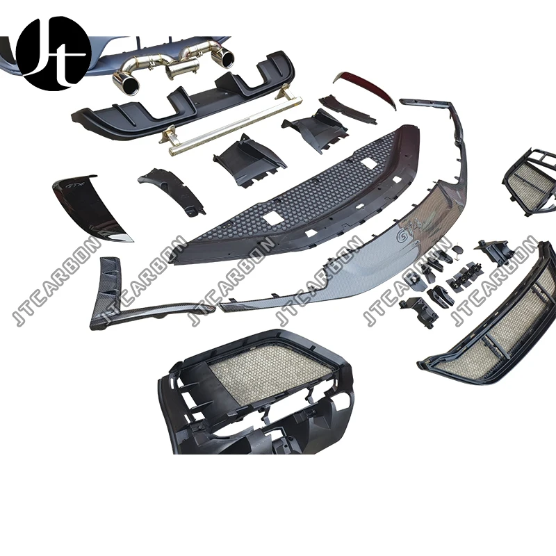 New Car Body Kit for  718 Cayman Boxster Modification GT4 Front Rear Bumper Tail Wing Rear Spoiler PP Material