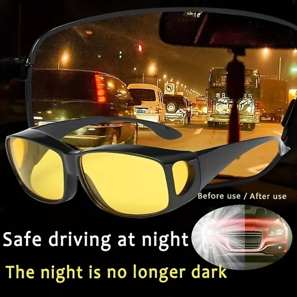 2024 Night Vision Sunglasses Car Night Driving Glasses Driver Goggles Unisex Sun Glasses UV Protection Sunglasses Eyewear Gift