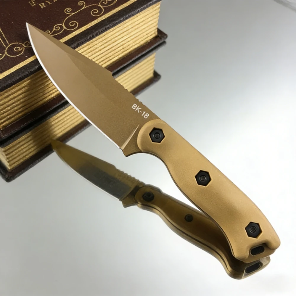 

NEW BK18/BK19 Harpoon Utility Fixed Blade Knife D2 Blade Nylon Fiber Handle High Quality Outdoor Camping Hunting Straight Knife