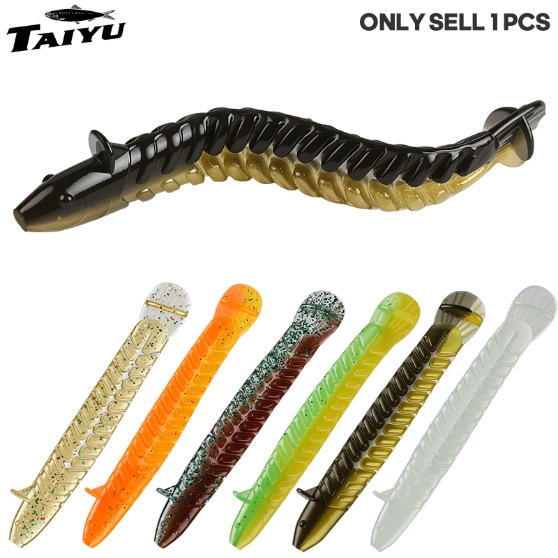 TAIYU New 9CM 3.8G Segmented Loach Soft Baits PVC Artificial Bionic Worms Lure Freshwater/Seawater Universal Bait For Bass Trout