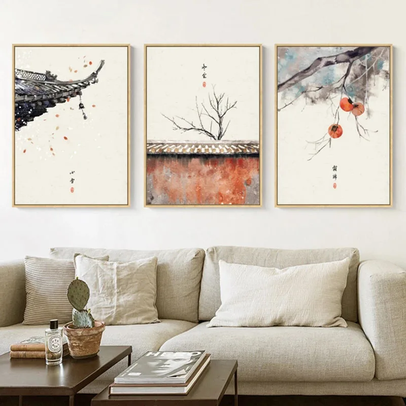 China Style Posters Canvas Painting 24 Kinds Of Chinese Festival Landscape Wall Art Pictures For Living Room Bedroom Home Dec