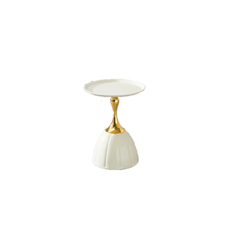 Living room sofa high-end mobile small side table round small coffee table