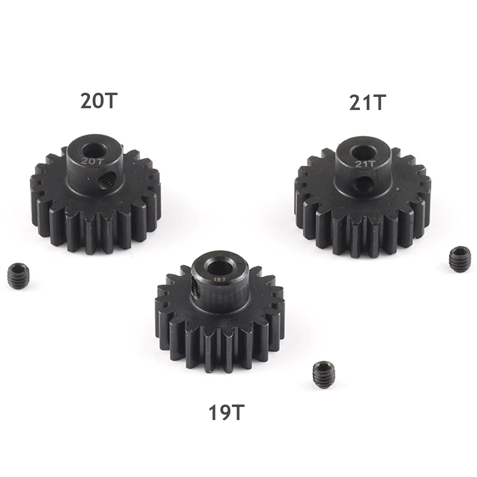 M0.8 3.175mm Gehärteter Stahl Metallzahnrad 10T 11T 12T 13T 14T 15T 16T 17T 18T 19T 20T 21T Motorgetriebe für 1/10 RC Auto Upgrade-Modifikation