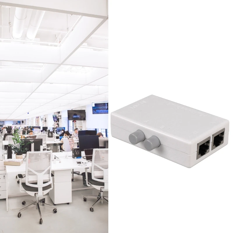 2 Port RJ45 Sakelar Jaringan 2 1 RJ45 Splitter Internet Extender Konektor RJ45 Coupler Adaptor Kabel Ethernet