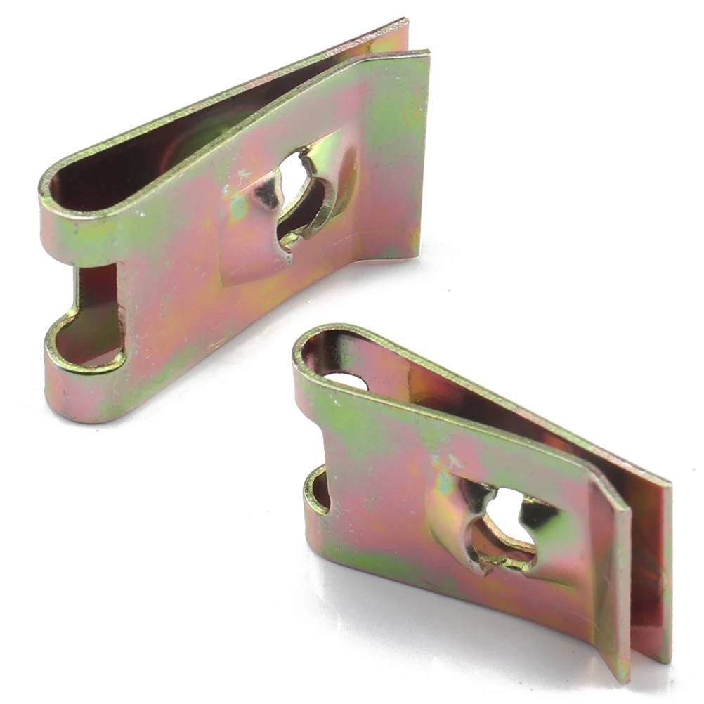 

110 Pcs Motorcycle U-shaped Reed Nut Manganese Steel Clips Color Zinc Plating Fastener