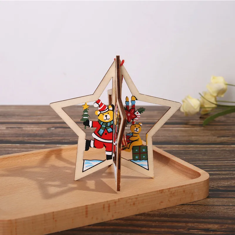 Nuovo cartello natalizio con lettere in legno, porta appesa all\'albero di Natale, pupazzo di neve, decorazioni pendenti, campanella con trucioli di