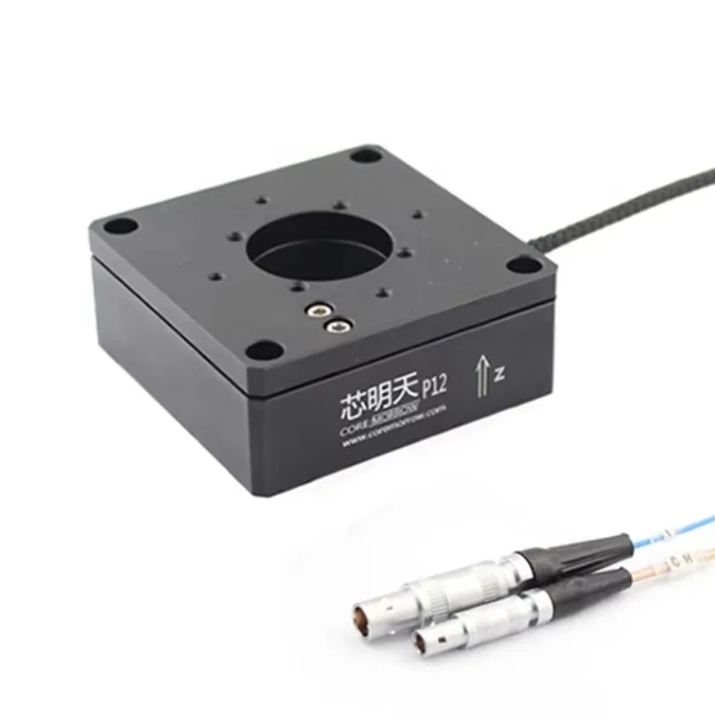 P12.XYZ100S Linear long travel closed loop piezo nanopositioning scanners stages for microscopy quick step time XYZ stage
