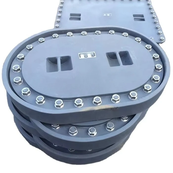 Ship watertight rotating aluminum manhole hatch cover