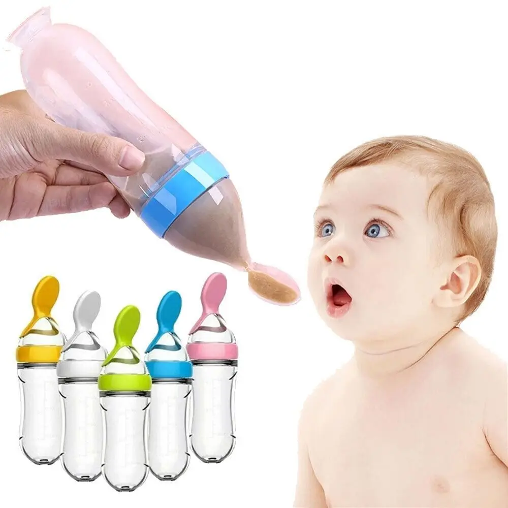 

Useful With Spoon Feeding Bottle Squeezing Silicone Supplement Feeder Training Cereal Milk Bottle Newborn