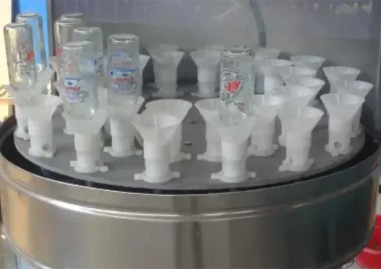 

32-Head Glass Bottle Washing Machine Semi-automatic Rotary Bottle Washing Machine