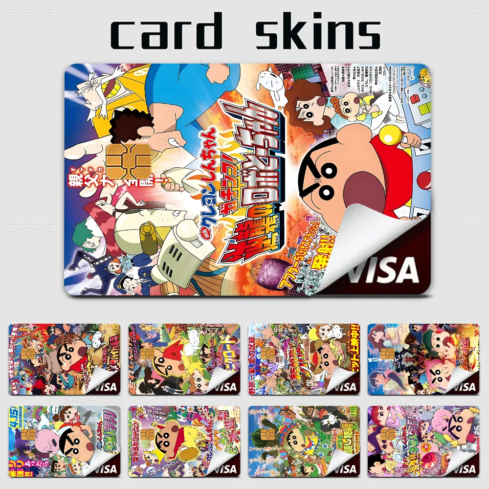 

Мультяшный милый C-Crayon S-Shin-chans Anmie наклейка пленка кожаный чехол для кредитной карты дебетовая банковская карта спереди