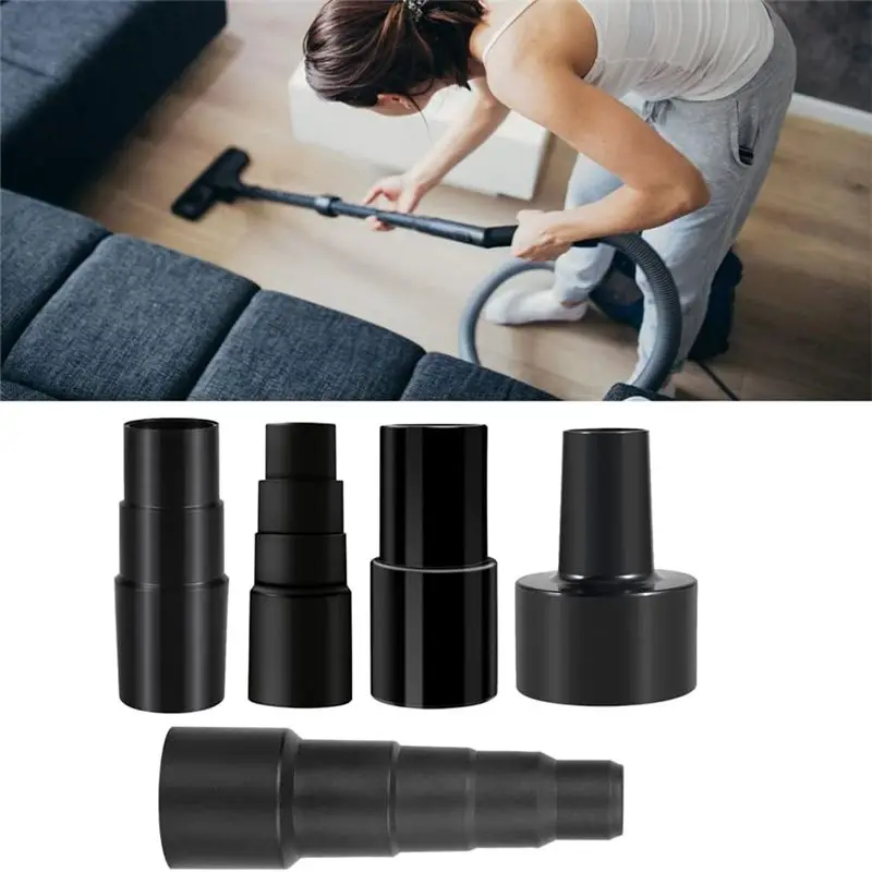 AT29-Vacuum Hose Adapter 5Pcs Multi-Size Vacuum Adapter Connectors Wet Dry Vac Cleaner Attachments Pool Vacuum Adapter Hose Conn