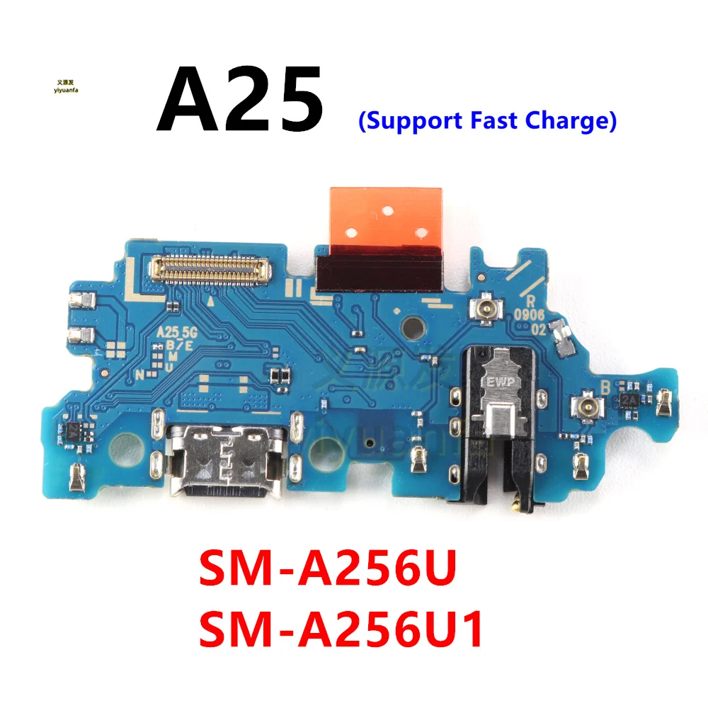 For Samsung Galaxy A25 5G A256 A256B SM-A256E A256U USB Type-C Dock Charger Port Fast Charging Port Board Flex Cable