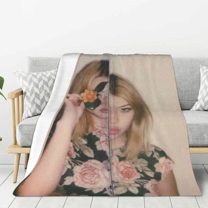 

Custom Beabadoobee Blanket 3D Printed Soft Flannel Fleece Warm Fake It Flowers Cover Throw Blankets for Car Bed Sofa Quilt