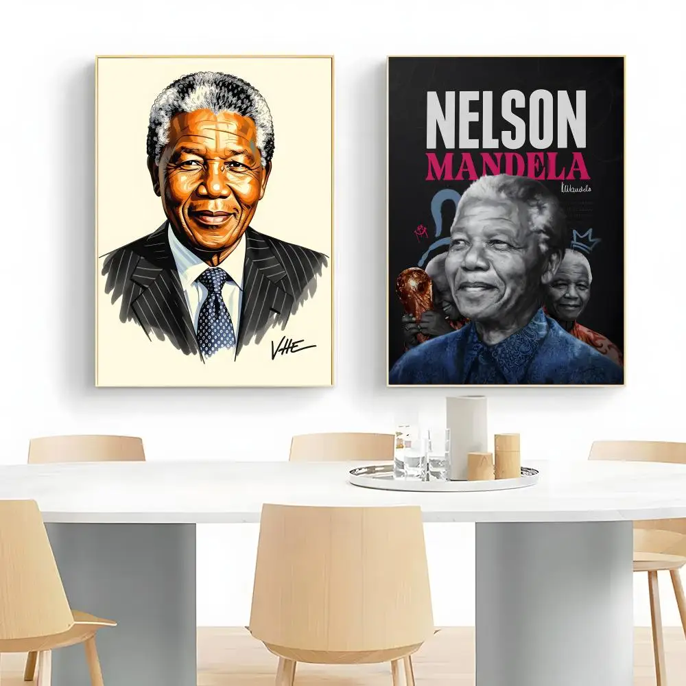 politician inspiring N-Nelson Mandela Poster Wall Art Print Poster Decorative Mural Home Decor Gift Unframed