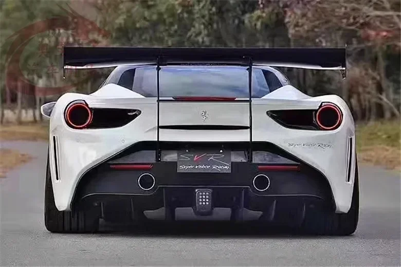 

Real Carbon Fiber Car Rear Bumper Trunk Spoiler Roof Top Wing Body Kit For Ferrari 458 488 2011-2019