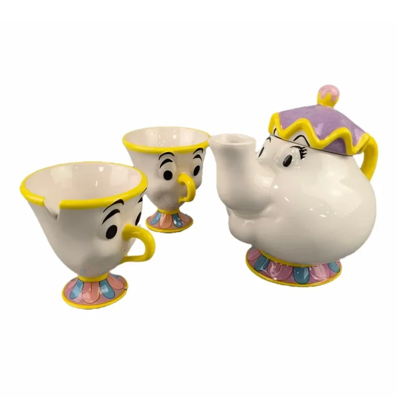 

Ceramic Teapot Gold-plated Coffee Mug 3d Beauty Tea Cup Set Funny Drink Mugs Creative High Beauty Breakfast Milk Kawaii Cups