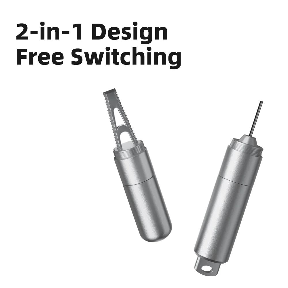 2 in 1 Multi-functional Keychain Portable SIM Card Eject Pin Box Opener Alloy Mini Pocket Tool For Mobile Phone view 3