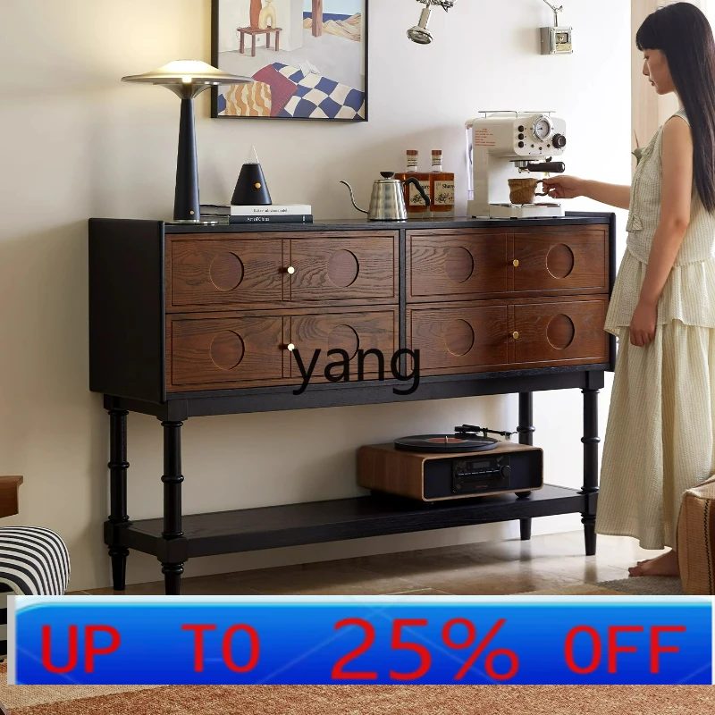 

LTT antique entrance cabinet, facing the door, solid wood side cabinet, living room storage partition cabinet