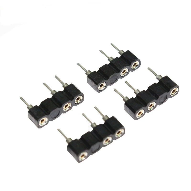 White/Black Power Line Connector with Round Hole Female RGB4P Plug Socket