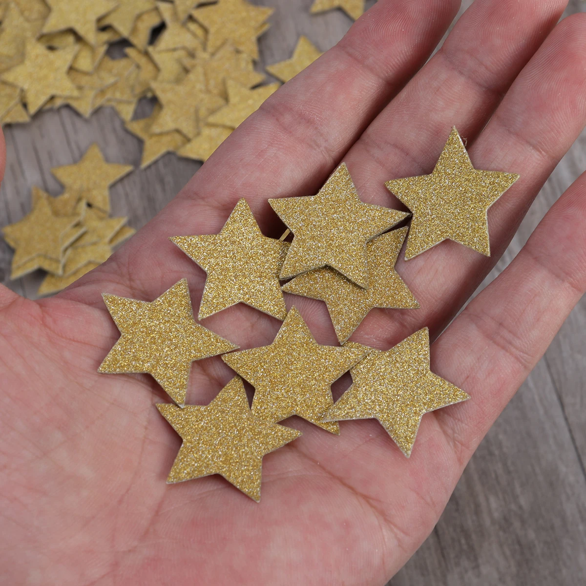 

200Pcs Glitter Five-Pointed Stars Confetti Scatters 30mm Wedding Party Decor Golden Confetti Scatters Wedding Decorations