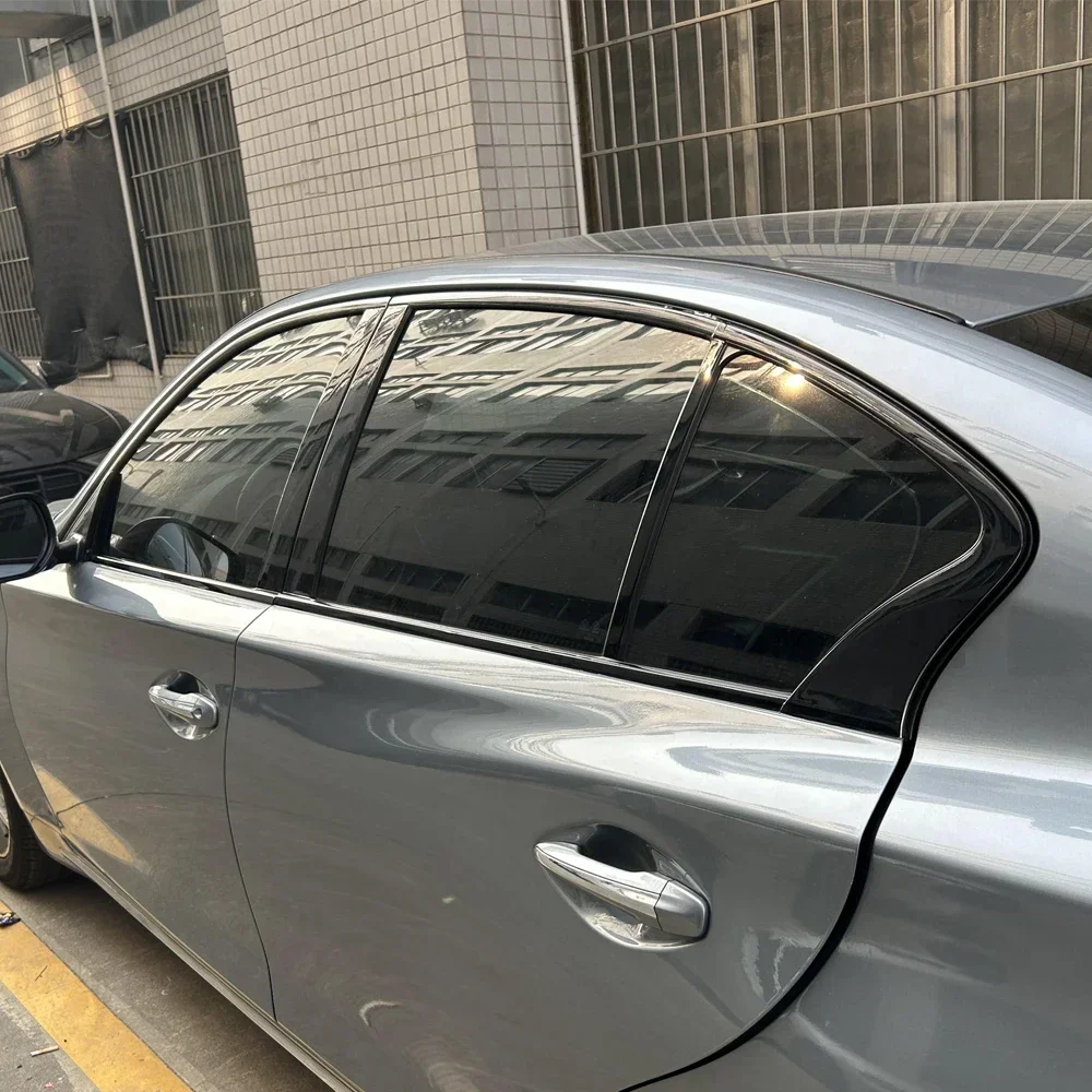 For Infiniti Q50 2013-2023 Sedan Window Chrome Delete Blackout ABC Pillars Glossy Black Stickers