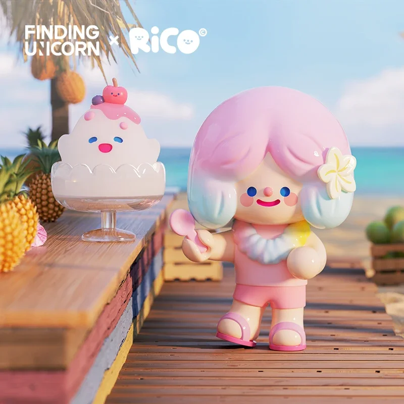 Finding Unicorn RiCO Happy Island Series Mystery  Blind Box Cute Action Anime Figure Kawaii  Model Designer Doll Gift Toys