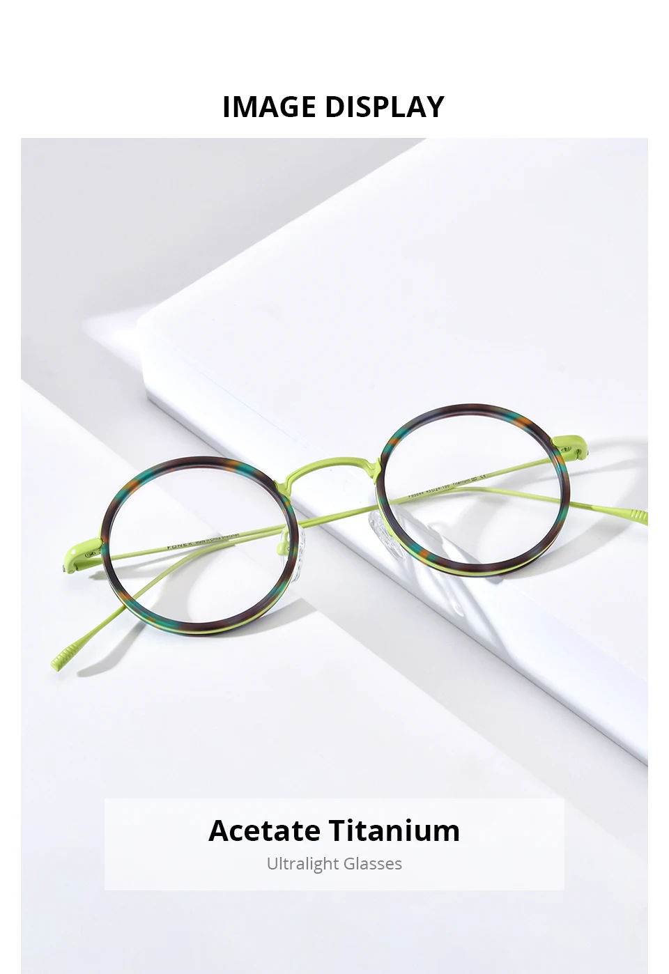 FONEX Acetat Titan Brille Rahmen Frauen 2025, Neue Mode Marke Design Retro Kleine Runde Brillen Männer Vintage Brillen 85844 – Detail 1