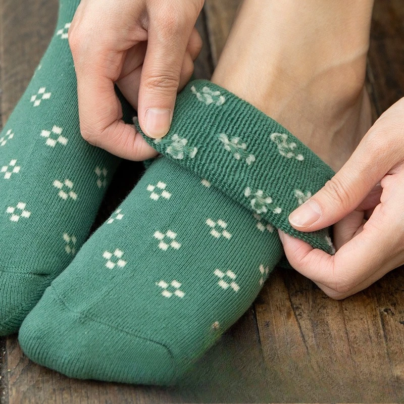 6 paires de chaussettes mi-longues pour femmes, Style artistique quatre saisons, plante fleur, décontractées et confortables, à carreaux, polyvalentes