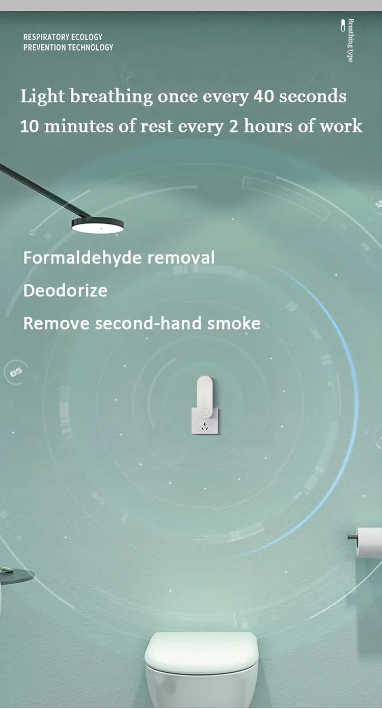 Mini Anion Luftreiniger Tragbare Negative Ionen Luft Reinigung Plug-in Geruchs Eliminator Rauch Entferner Anion Lufterfrischer – Detail 6